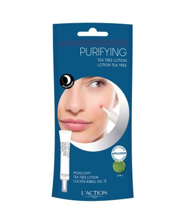 L'Action Paris Purifying Tea Tree Lotion Enriched With Corn Starch & Lactic Acid Repairs Conceals & Matifies Problem Skin - 10ml