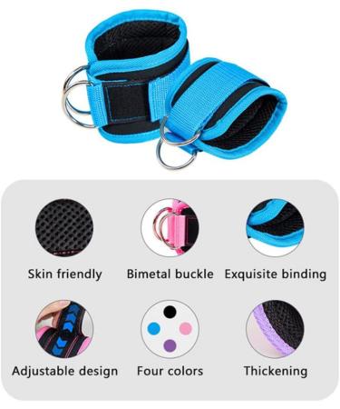 Keduoduo Ankle Straps - Padded Fitness Cuffs for Hip Exercises Leg Stretching & Kickbacks - Durable Black Fitness Accessories - Buy Online on GoSupps.com