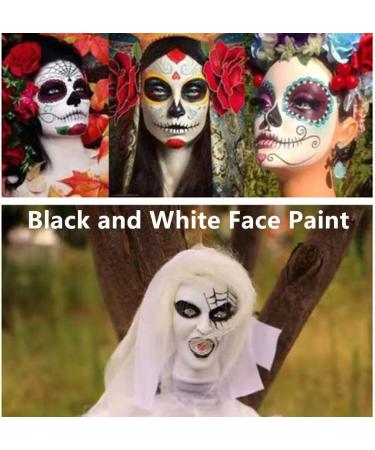 Go Ho Clown White Black Red Face Body Paint (6 oz) - Non-Toxic Water-Based Makeup for Halloween, Cosplay & Dress Up - Buy Online on GoSupps.com