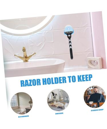 Outanaya 2-Piece Razor Holder - Wall-Mounted Shaver Organizer Rack with Suction Cup for Bathroom - Buy Online on GoSupps.com