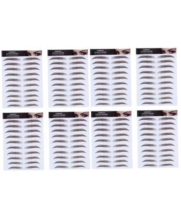 FRCOLOR 8 Pcs Eyebrow Stickers Black Makeup Eyebrow Transfer Tattoos Eyebrow Tool Eyebrow Trimming Applique