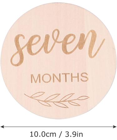 TOYANDONA Wooden Monthly Milestone Photo Cards - Double Sided Birthday & Baby Milestone Discs for Photo Props - Buy Online on GoSupps.com