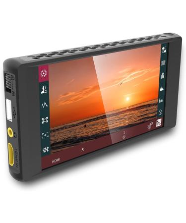 Portkeys PT6 Touchscreen Camera Field Monitor (5.2 Inch) Wide Color Gamut |LUT Box |New Peaking |600 Nit |Video Assist |HDMI Out |RGB Waveform for DSLR