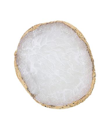 FUNOMOCYA Unique Resin Manicure Palette Agate Edge Nails Plate Art Tools White Kit 95*83cm white