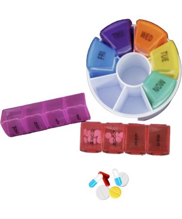 Weekly Pill Organizer - 7-Day Pill Box with 4 Modes | Large Capacity Medicine Case for International Shipping - Buy Online on GoSupps.com
