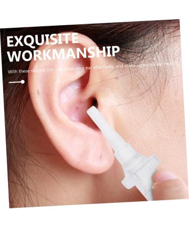 FRCOLOR Flexible Disposable Ear Washer Tips - 50 pcs White Nozzle Tool for Ear Cleaning & Flask Cleaning - Adult Size 2.8x1.1x1.1CM - Buy Online on GoSupps.com