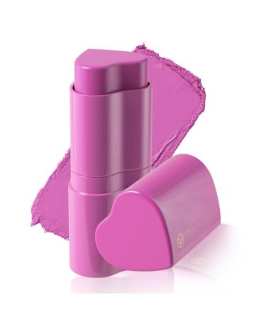 Blush Cream Heart Shaped Contour Blush 2in1 Blusher Cream for Women Girls Facial Beauty Makeup LipEye Cheeks 06