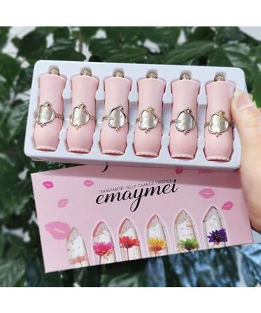 Crystal Lipstick - Long-Lasting Jelly Lip Balm with Color Change & Moisturizing Formula - 6 Floral Shades for Women & Girls - Buy Online on GoSupps.com