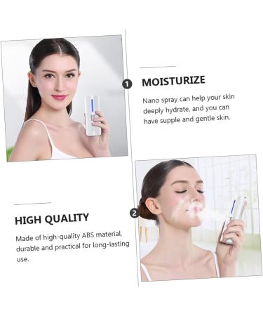 AUTSUPPL 1pc Hydrating Instrument Mist Sprayer Air Humidifier Nano Steamer Face Beauty Sprayer White Abs - Buy Online on GoSupps.com