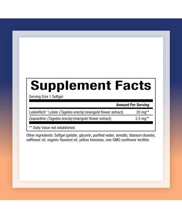 Natural Factors Lutein 20 mg - 60 Softgels for Eye Health & Vision Support - Buy Online on GoSupps.com