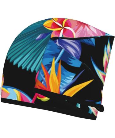 Tropical Palm Leaves Microfiber Hair Towel | Soft Super Absorbent Wrap for Women | Quick Dry Coral Velvet Cap for Long Curly & Thick Hair - Buy Online on GoSupps.com