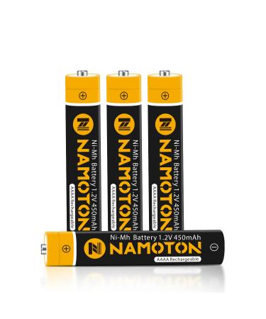 PicklePower AAAA Batteries,4 Pack 1.2V 450mAh 1200 Cycles Ni-MH Rechargeable AAAA Battery for Surface Pen,for Active Surface 3/Pro 3/Pro 4 Stylus Pen