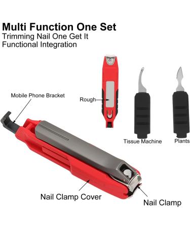 Nail Clippers Blade Manicure Clippers Professional Design for Nail Salon for Household(Red black) - Buy Online on GoSupps.com