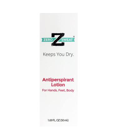 ZeroSweat Antiperspirant 20 Deodorant Lotion - Clinical Strength Hyperhidrosis Treatment 1.69 Fl Oz (Pack of 1) - Buy Online on GoSupps.com