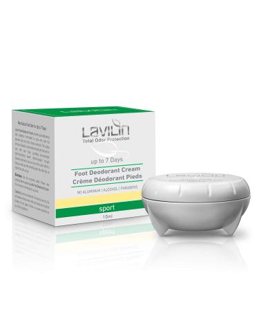 LAVILIN Sports Foot Deodorant Cream For Athletes - Neutralizes Foot Odor for Up to 7 Days | The Different Way to Prevent Embarrassing Smells Aluminum Alcohol Paraben Free | Cruelty-Free