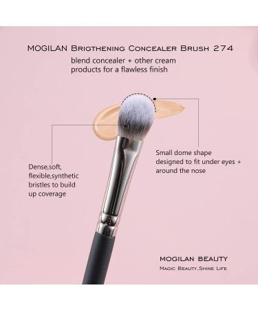 Mogilan Under Eye Concealer Brush for Brightening and Blending | Covers Blemishes, Dark Circles, and Puffiness | Ideal for Powder and Liquid Cosmetics - Buy Online on GoSupps.com