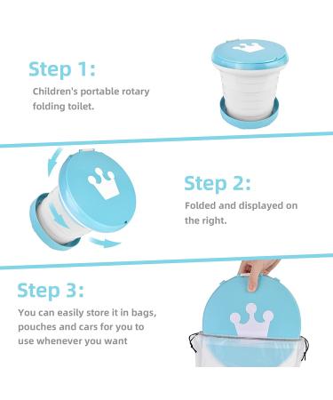 INSOUR 2 in 1 Portable Potty for Toddler Travel - Baby Potty Training Toilet Seat for Car, Camping & Indoor Use | 9.84 Inch Emergency Potty - Buy Online on GoSupps.com