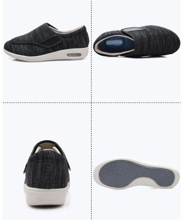 Men's Lightweight Breathable Diabetic Shoes | Comfy Mesh Walking & House Shoes for Swollen Feet | Adjustable Easy On/Off | Ideal for Grandparents (Blue - Buy Online on GoSupps.com