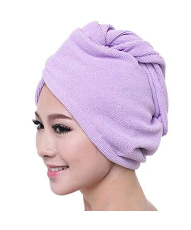Jiacheng 29_ High quality absorbent towels magical microfiber towel fast drying hair towel for long hair turban hat purple unit size