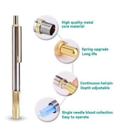 Blood Lance Pen - Stainless Steel Acupuncture Massager for Pain Relief & Blood Testing | International Shipping Available - Buy Online on GoSupps.com