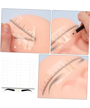 VINTORKY Eyebrow Stencil 50pcs Makeup Rulers Yellow Stencils Stencil Women Template Trimmer Stamp Sticker Kit for Brow Diy 18.00X3.80X0.10CM Yellow - Buy Online on GoSupps.com