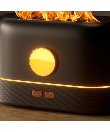 Flame-Air Diffuser Humidifier | Essential Oil Aroma Therapy | Auto-Off Function for Home & Office (Black) - Buy Online on GoSupps.com