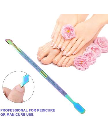 Cuticle Pusher Stainless Steel Nail Perfection Tool Dead Skin Removal Pedicure Nails Cleaner Nail Art Manicure Tool for Fingernails and Toenails (F505) - Buy Online on GoSupps.com