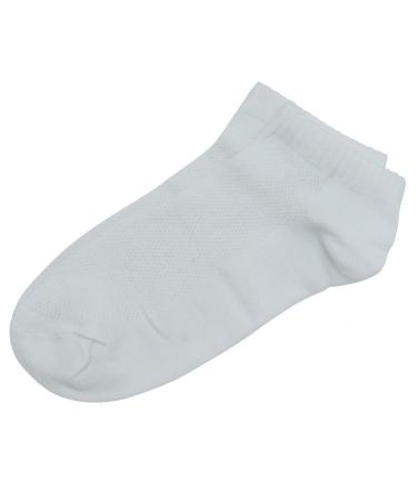 Buorsa 10 Pairs White Disposable Socks Portable Disposable Stretchy Socks for Sport Business Travel