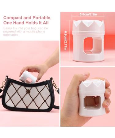 Mini UV Nail Lamp - Dual Light Source, Type-C Powered, Quick Drying - On-The-Go Nail Art (White+Pink) - Buy Online on GoSupps.com