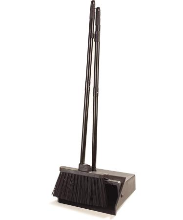 Duo-Pan Plastic Lobby Pan and Duo-Sweep Broom Combo | 36 Overall Length x 11-51/64 Width | Black - Buy Online on GoSupps.com