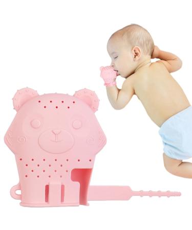 Gruwkue Bear Silicone Bite Gloves | Adjustable Baby Bite Ring Toys | Anti-Drop Silicone Gloves for 3+ Months - Buy Online on GoSupps.com
