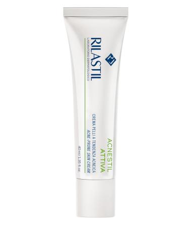 Rilastil Acnestil Active Cream Anti-Impurity Care Cream for Combination Skin Oily and Acne Prone Skin 40 ml