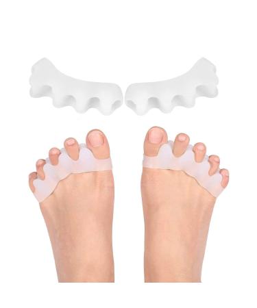 Toe Spreader Hallux Valgus Silicone - 4 Pack Toe Separator for All Toes - Soft Foot Correction Bandage for Men & Women - Buy Online on GoSupps.com