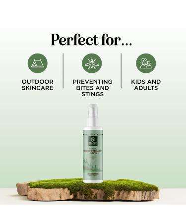 Bug Repellent Lotion for Adults & Kids - DEET Free Insect Repellent Lotion for Ticks & Mosquitoes - Made with Citronella & Lemongrass - Dermatologist Tested - Light Scent Vegan & Cruelty Free (4oz) Lotion 1 pack - Buy Online on GoSupps.com