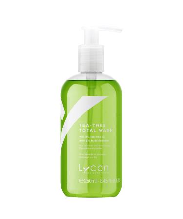 Lycon Tea Tree Total Wash - Tea Tree Oil Body Wash - Tea Tree Body Wash Antifungal - Non Drying Body Wash with Tea Tree Oil Lavender and Lemongrass - Cleansing Body Wash 250ml