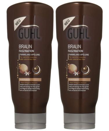 Guhl Fascination Brown Balance Rinse & Conditioner - 2x200ml with Kukuinuss Oil for Naturally Brown & Colored Hair - Best Hair Care for International Shipping - Buy Online on GoSupps.com