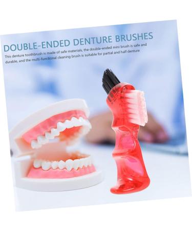 Magiclulu Double-Sided Prosthesis Toothbrush - 3 Pieces Mini Multi-Functional Oral Care Tool for Enhanced Mouth Cleaning - Buy Online on GoSupps.com