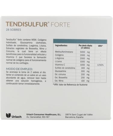  URIACH Uriach Tendisulfur Forte 240g - Buy Online on GoSupps.com