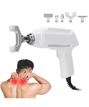 Professional 6-Speed Electrical Spine Chiropractor Massage Device - White EU | Advanced Corrector Massage Gun for Pain Relief & Vertebral Support - Buy Online on GoSupps.com