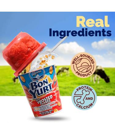 BON YURT ALPINA Frosted Flakes - 12 Pack 5.7 oz each - Kids Yogurt with Frosted Flakes Cereal Cups - Breakfast Food Cereals - Buy Online on GoSupps.com