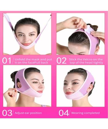 Facial Slimming Strap Double Chin Reducer V Line Facial Mask Lifting Face-belt Chin Strap Face Lifting Belt V Shaped Slimming Face Mask Face Sculpting Sleep Mask Double Chin Reducer for Women - Buy Online on GoSupps.com