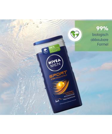 Buy Nivea Men Sport Shower Gel (250ml) - Vitalizing & Nourishing Refreshing Formula for Active Men - Best International Shipping - Buy Online on GoSupps.com