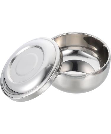 Fomiyes 2-Piece Shaving Cream Deep Cup Bowl Set - Silver Mixing Bowls for Men's Grooming & Salon Care | Durable Stainless Steel | 11x5.5cm - Buy Online on GoSupps.com