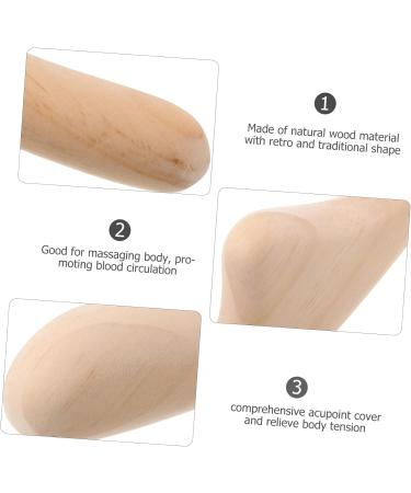 Buy Hapinary Wooden Massage Roller & Gua Sha Tool - Natural Body Pressure Point Device for Women - Buy Online on GoSupps.com