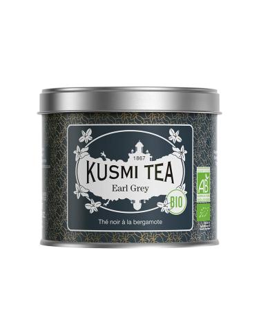 Kusmi Tea - Earl Grey Bio - Th Noir Earl Grey Biologique Aromatis l'Huile Essentielle de Bergamote - Bo te Th M tal 100g - Quantit pour environ 50 Tasses