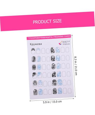 Healeved 24 Sheets Coloring Exercise Book Nail Painting Book Nail Art Accessories Nail Stamp Nail Art Book Beginner Nail Art Studio Mold Kit Nail Kit Nail Art Tools Manicure Die White Paper - Buy Online on GoSupps.com