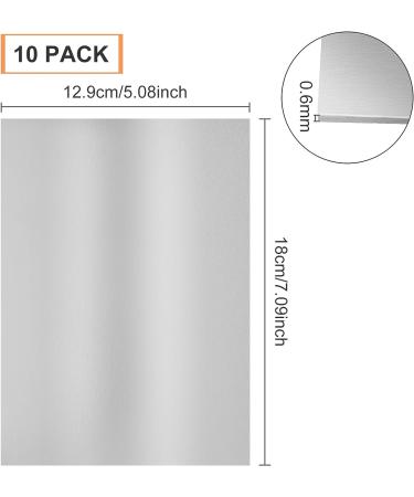10pcs BENECREAT 5x7 Inches Unplated Brushed Aluminum Sheets for Stamping, Embossing, Painting - Dual Sided Panels with Strong Composite Core, Silver Finish - Buy Online on GoSupps.com