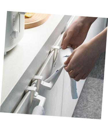 Zerodeko 3pcs Hook up Clothes Rack Over The Door Towel Rack Cabinet Door Towel Rack Clip-on Rack White Abs - Buy Online on GoSupps.com