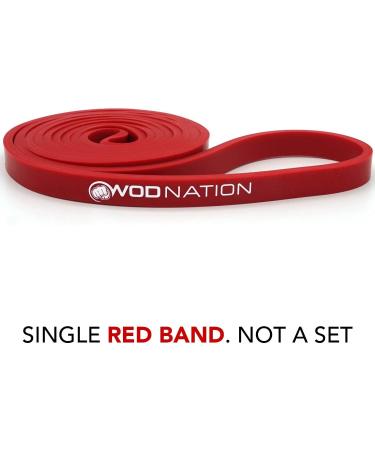 WOD Nation Pull Up Assistance Band - 41 Red Resistance Band for Serious Fitness & Crossfit - 10-35 lbs - Buy Online on GoSupps.com