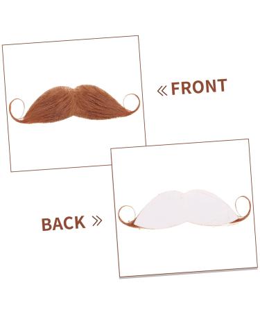 COLLBATH False Mustache Fake Facial Hairs Old Man Costume Realistic Beard for Adult Fake Beard Artificial Beard Costume Whiskers Halloween Cosplay Beard Party Supplies Plush Cloth 11.5x3cm As Shown - Buy Online on GoSupps.com